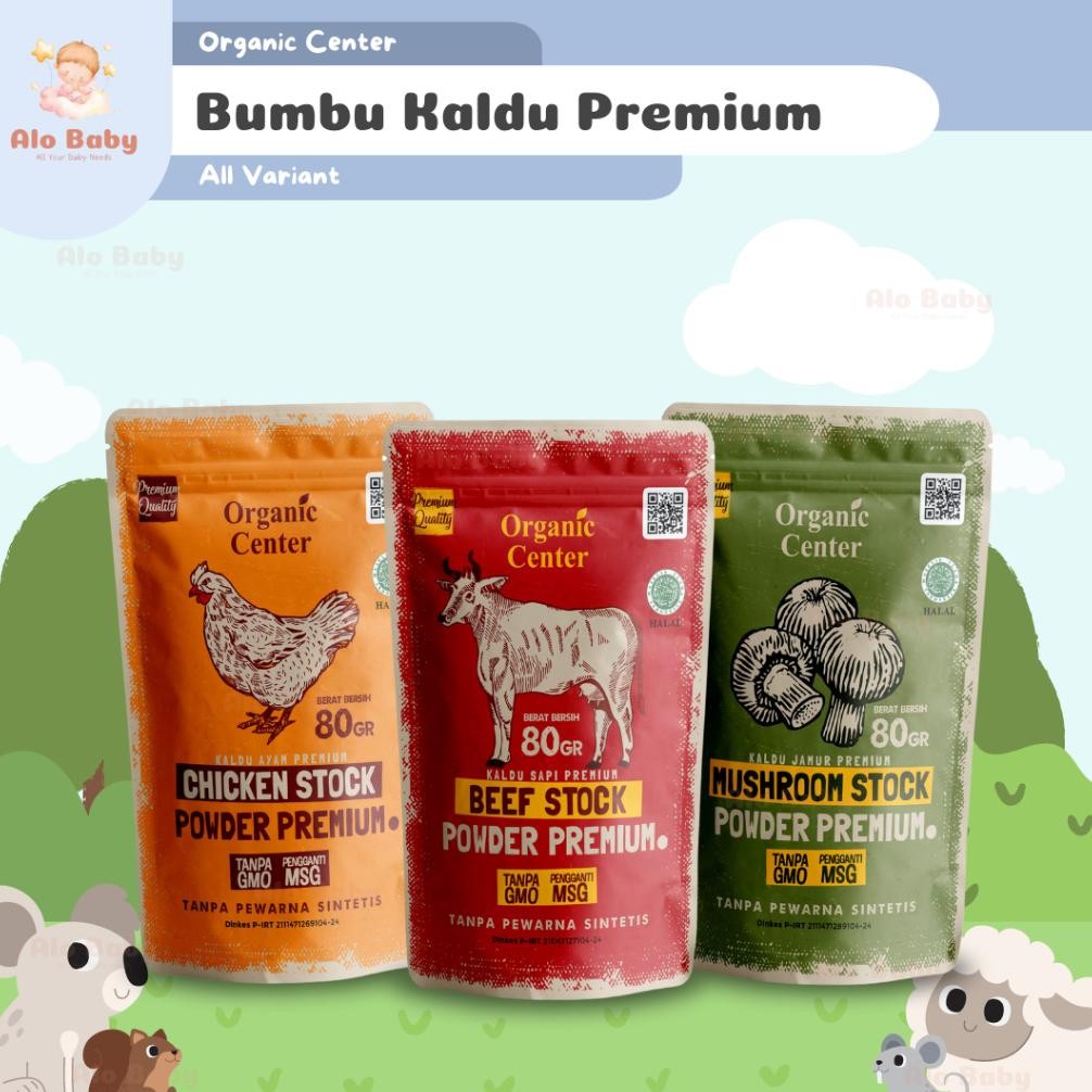 

Organic Center Kaldu Premium Ayam Sapi Jamur Non MSG 80Gr - Kaldu MPASI by Titi Kamal aSt