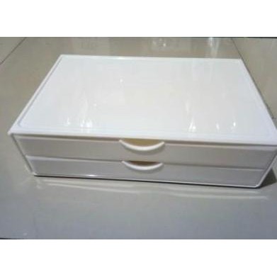 Grosir Acrylic Box Tempat Make Up/Laci 2 Drawer Akrilik