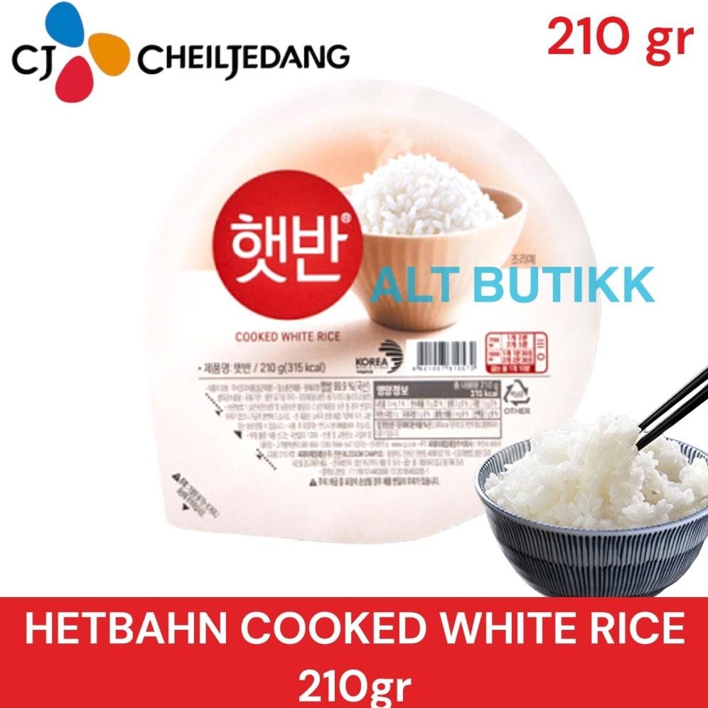 

HETBAHN INSTANT COOKED WHITE RICE 210 GRAM | NASI PUTIH INSTAN KOREA aSt