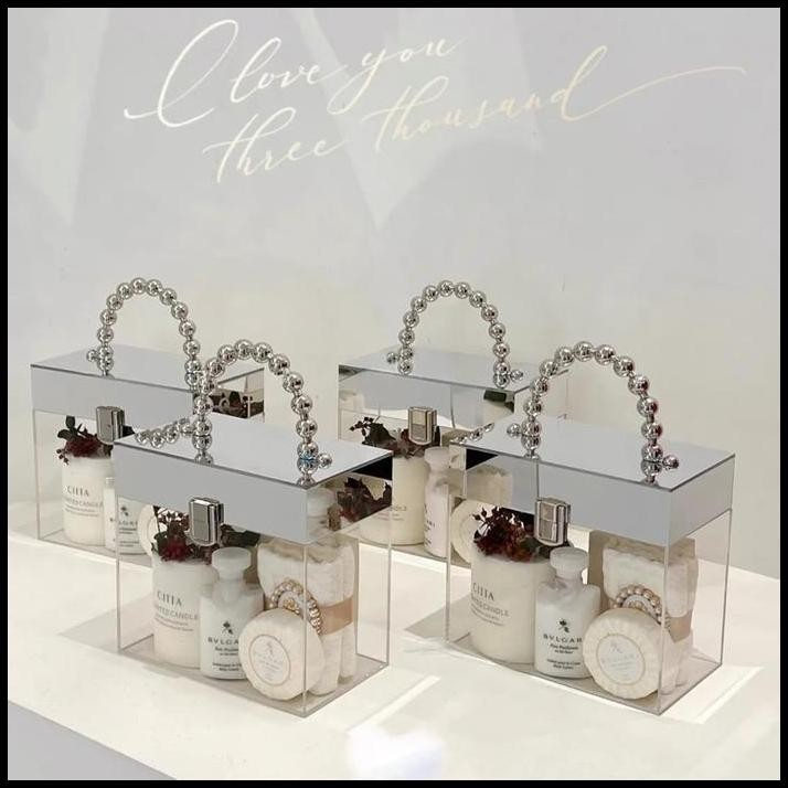 

Tas Kotak Hampers Hadiah Pernikahan Akrilik Bambu Portabel