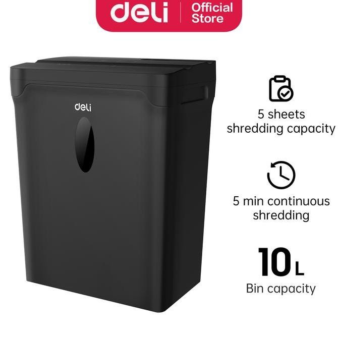 

Deli Mesin Penghancur Kertas / Paper Shredder 5 Lembar 5 Menit Non Stop ET015