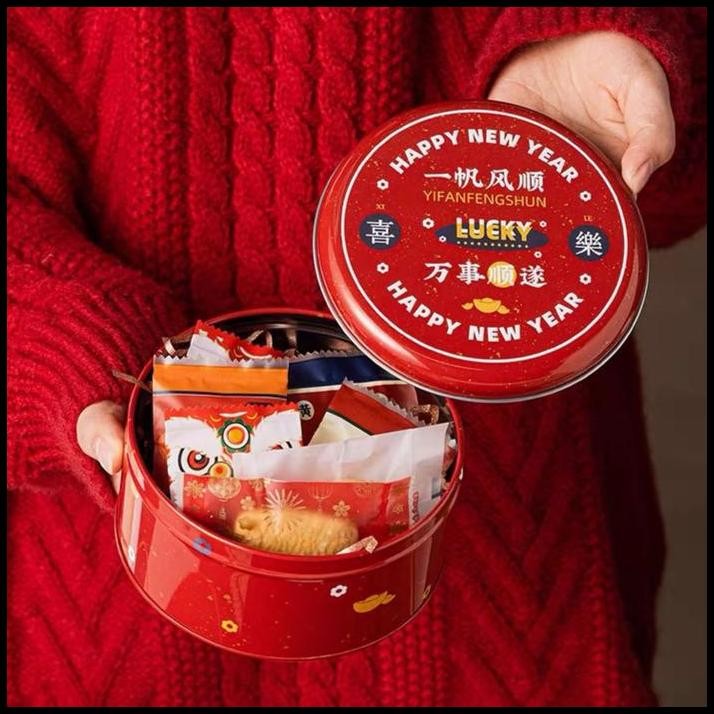 Kaleng kue kering kotak hampers imlek tin box CNY 2024