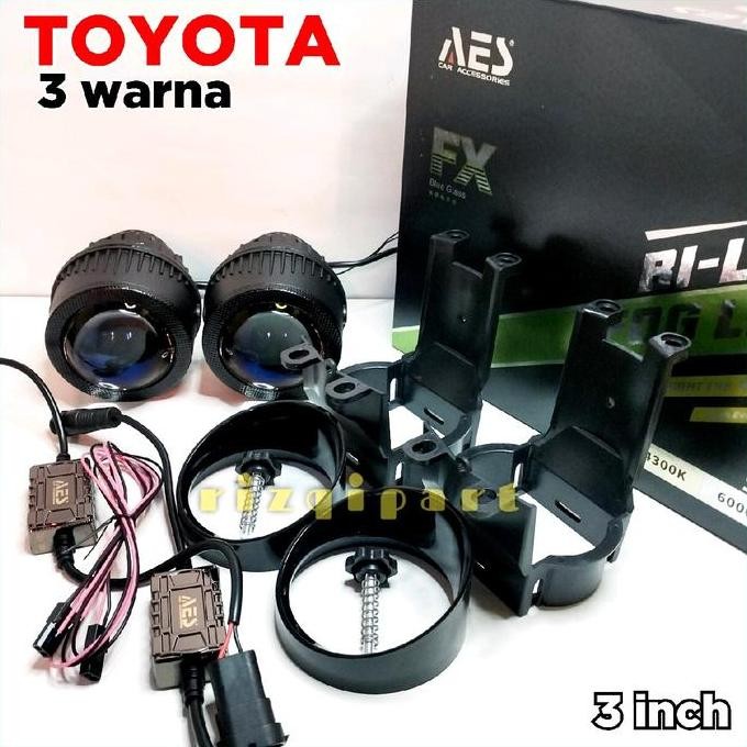 Foglamp Biled Aes 3 Warna 3 Inch Fx Blue Lens Sepasang