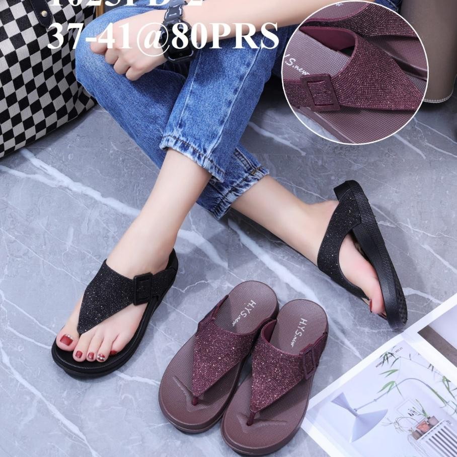 Sandal Wanita Sendal Jepit Karet Hys New 1025Sendal Jelly