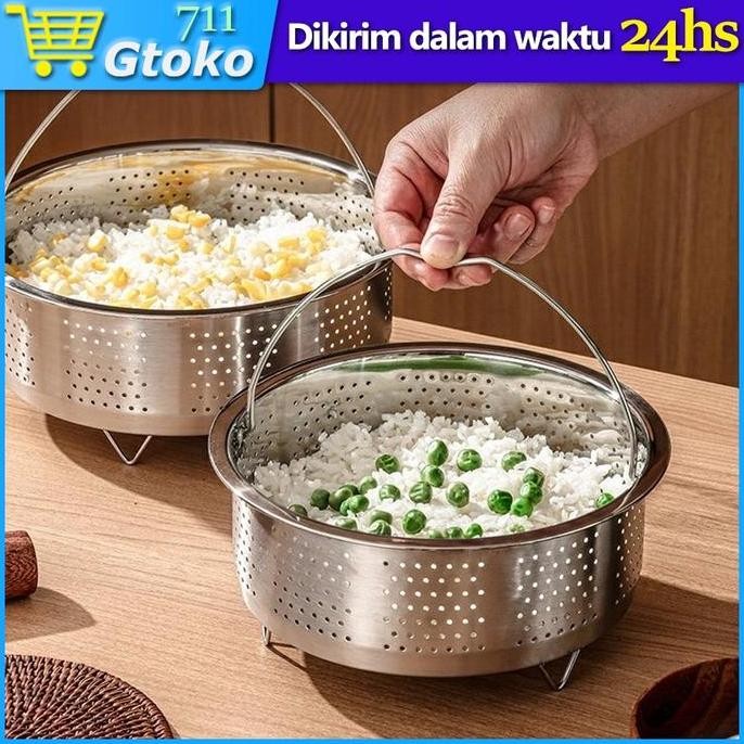 Tatakan Kukusan Keranjang Kukus Nasi Steamer Basket Stainless Steel