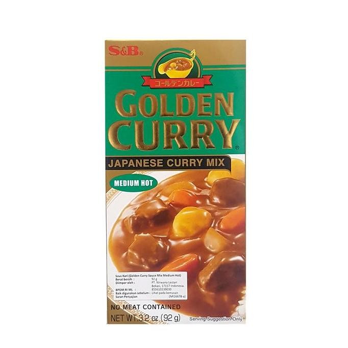 

DISKON! S&B GOLDEN CURRY MEDIUM HOT BUMBU SAUS KARI JEPANG 92GR