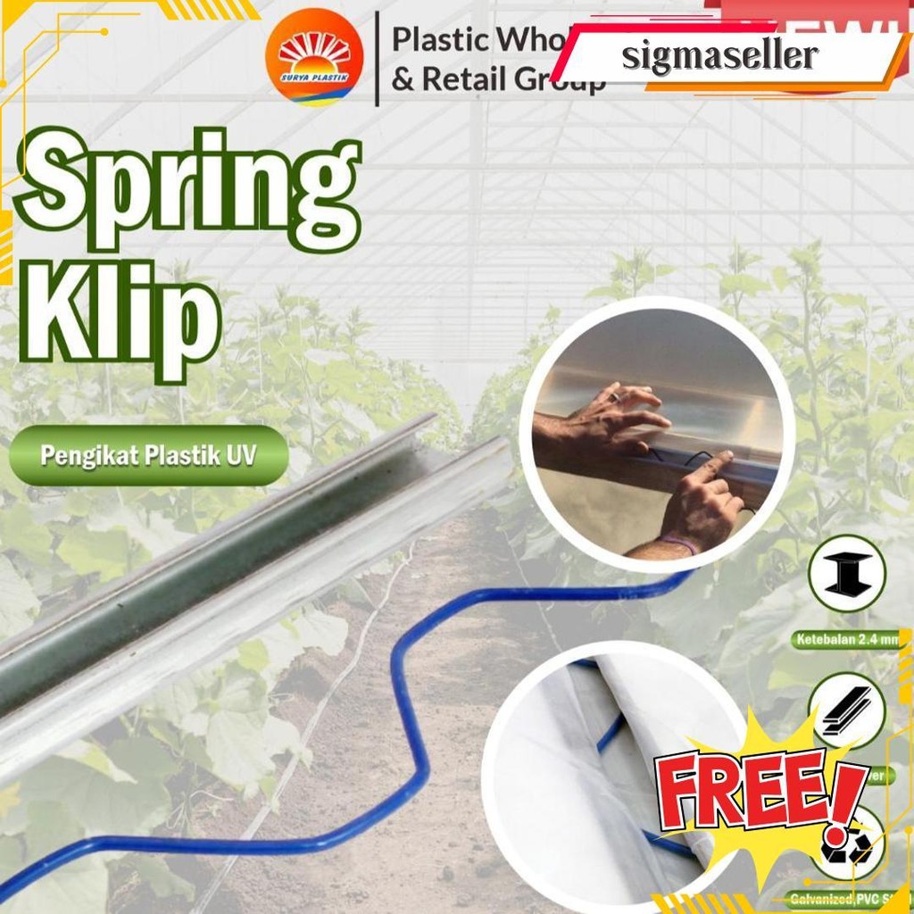 Penjepit Plastik Uv / Spring Klip Alat Pasang Plastik Uv Terlaris