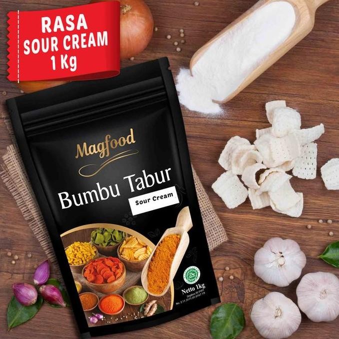 

DISKON! MAGFOOD BUMBU TABUR RASA SOUR CREAM 1KG UNTUK SNACK & KERIPIK
