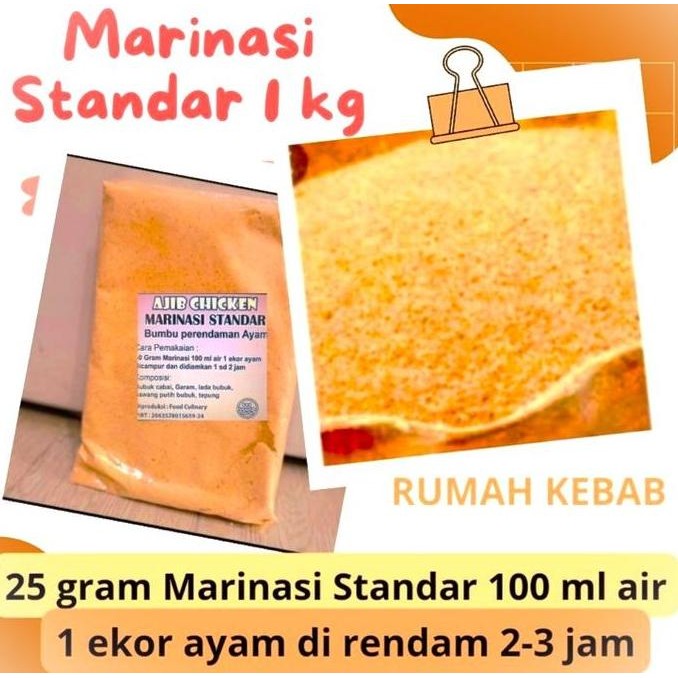 

DISKON! BUMBU PERENDAMAN MARINASI STANDAR 10KG GO-JEK UNTUK USAHA