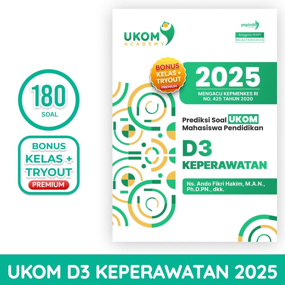 Promooo UKOM Academy Buku Prediksi Soal UKOM D3 Keperawatan 2025