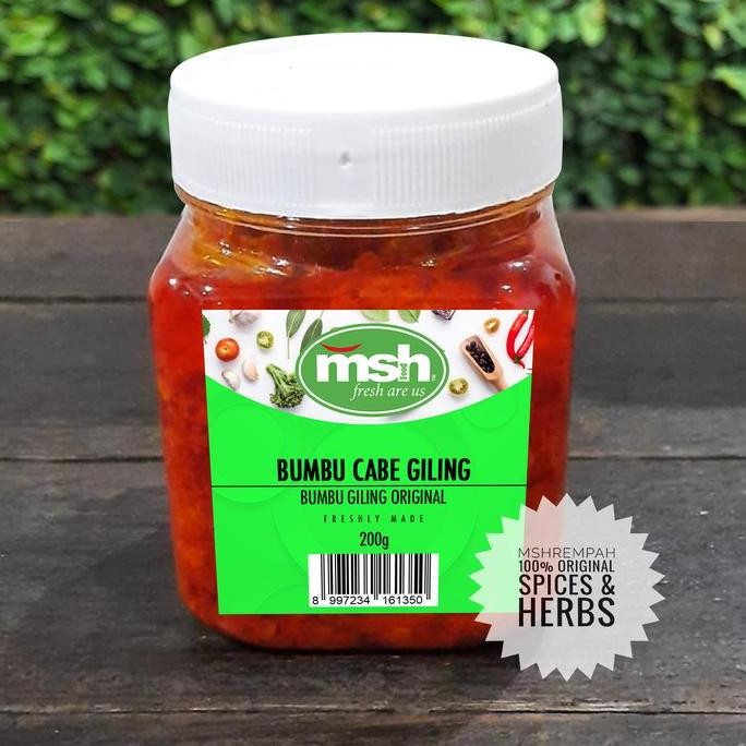 

DISKON! MSH BUMBU CABE GILING 200GR BUMBU PEDAS SEGAR