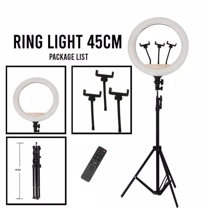Sv Ringlight Led Ring Light Lampu Hias Mua Led 3 Mode Diameter 40Cm Besar