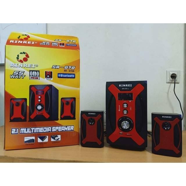 SPEAKER MULTIMEDIA RINREI SR-878 B / SR878B BLUETOOTH Berkualitas Terbaru