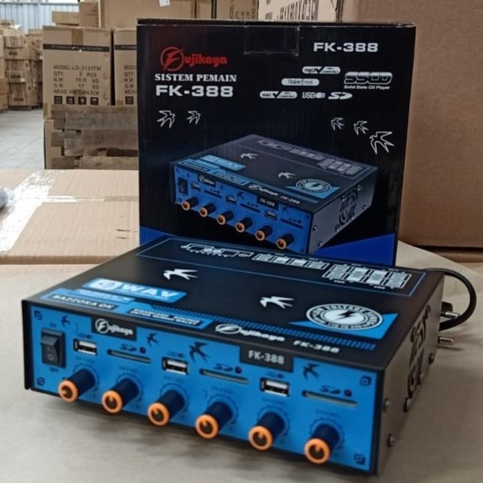 AMPLI WALET MURAH  3 USB 6 CHANNEL  FK 388
