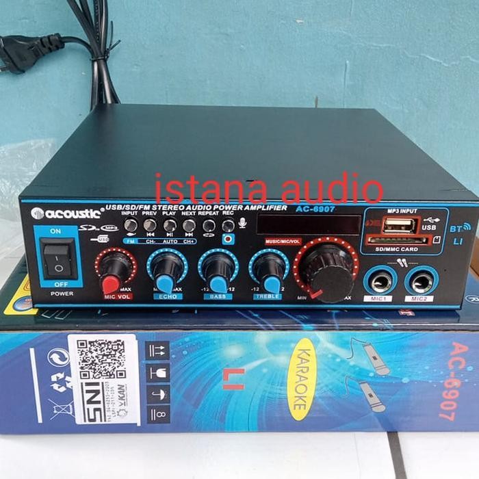 Power amplifier Acoustic AC-6907 LI bluetooth usb sd karaoke ACOUSTIC