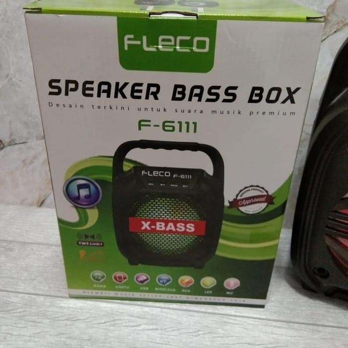 Speaker Karaoke Fleco F-6111/6112 Speaker Bass Bluetooth