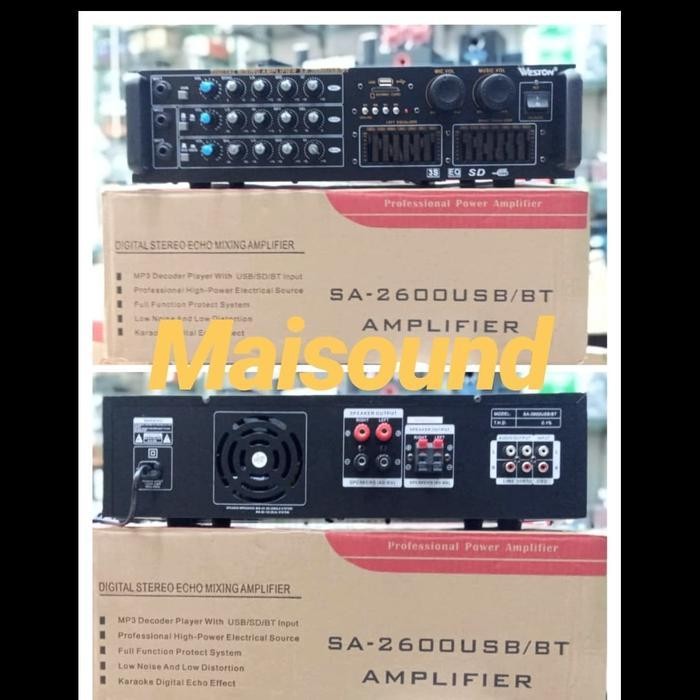 POWER AMPLIFIER WESTON SA 2600 USB BLUETOOTH AMPLI WESTON SA2600
