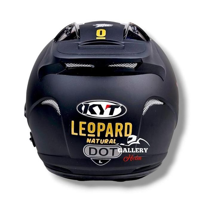 KYT GALAXY FLAT R HITAM DOFF LEOPARD / HELM KYT HALF FACE