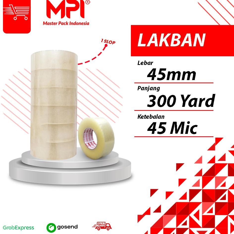 

1 Slop 6 Roll Lakban 2 45Mm X 300 Yard 45Mic Bening Coklat