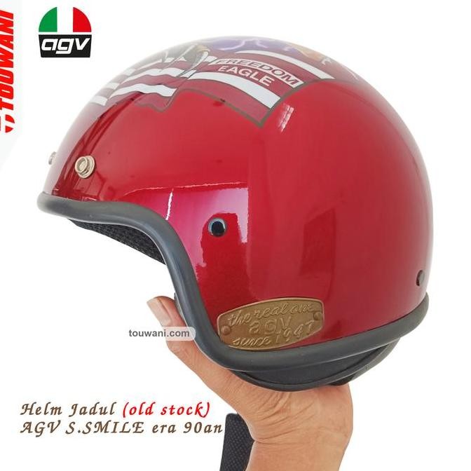TERBARU - Helm AGV Smile Open Half Face Retro Classic Cruiser Jadul