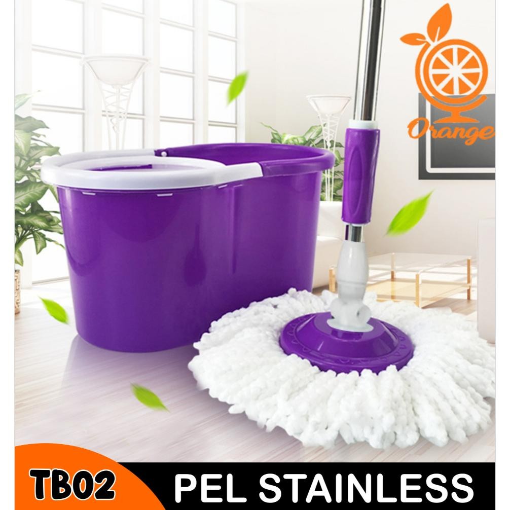 Alat Pel Lantai Super Praktis Spin Mop Super Ultra Pel putar serbaguna TB02