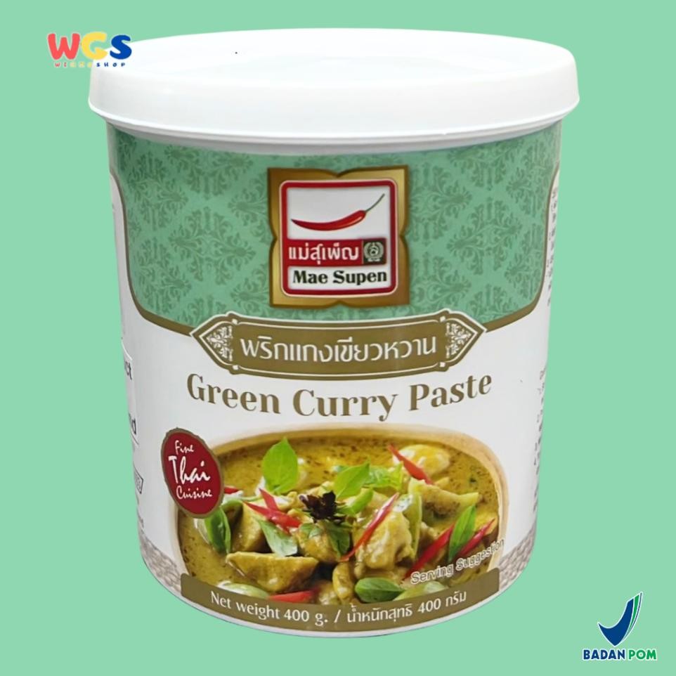 

Mae Supen Green Curry Paste 400G Pasta Kari Hijau Thailand Autentik Untuk Masakan Lezat