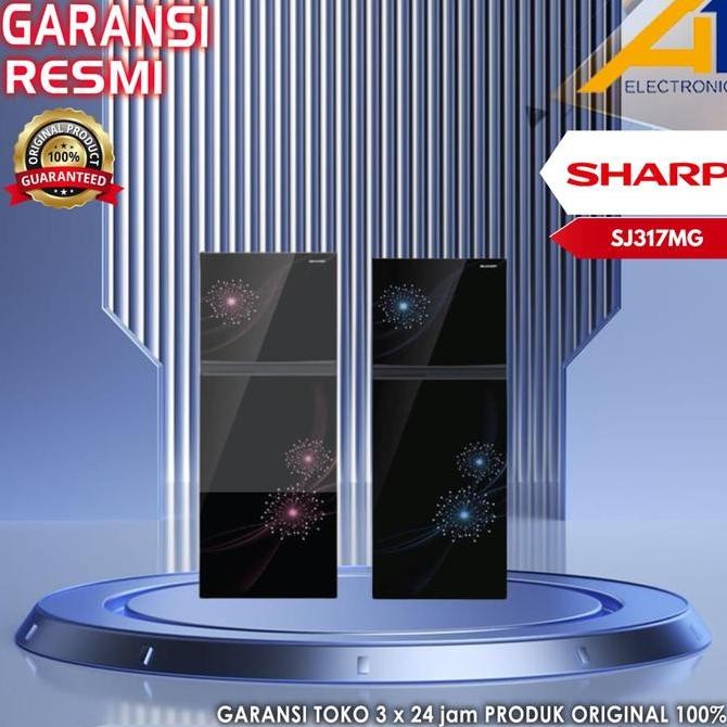 TERLARIS - Kulkas SHARP SJ 317 MG / SJ317MG / SJ 317MG GB / GR 2 Pintu 256 L