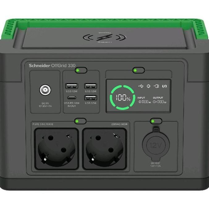 APC PPS330-GR SCHNEIDER OFFGRID PORTABLE POWER STATION PPS330GR 332WH LITHIUM ION SCHUKO SINEWAVE UP