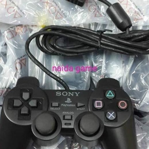 Produk Baru Stik PS2 OP Hitam Sony - Stick PS2 Ori Pabrik Dualshock Getar