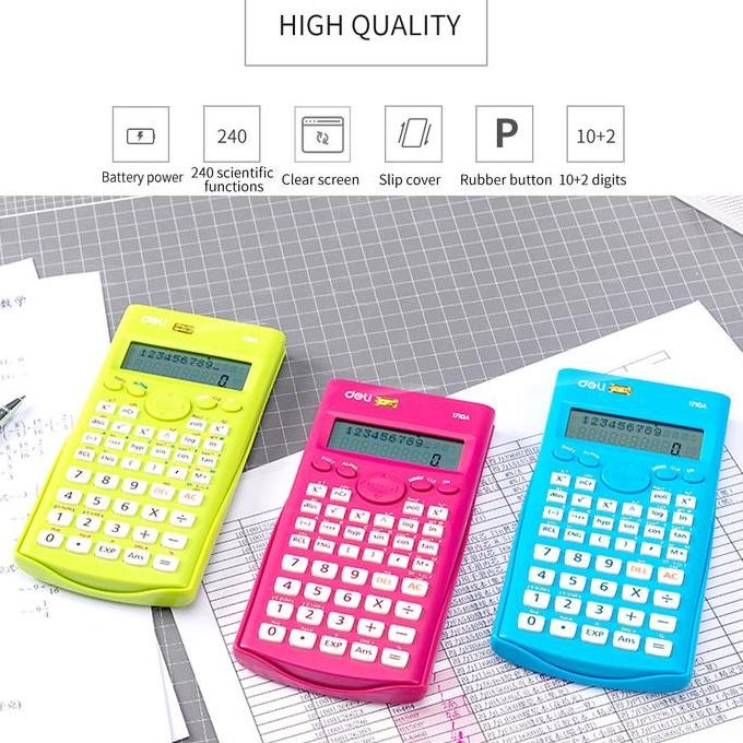 

Deli - E1710A / Kalkulator Sains 240 Fungsi / Peralatan Sekolah Murah