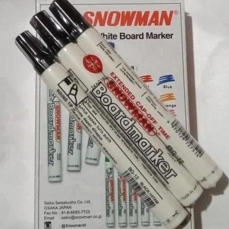 

FLASH SALE PROMO SPIDOL SNOWMAN WHITEBOARD MARKER BG-12 - HITAM GROSIR - FLASH SALE