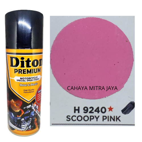 Pilox Diton Premium Scoopy Pink H 9240 Cat Semprot 400cc Warna Pink Pastel Doff