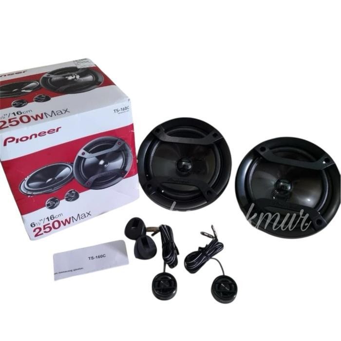 Pioneer Speaker Mobil TS-160 Split 2 Way 250W Max 158mm Woofer 30Watt Output Daya Jernih Audio Mobil