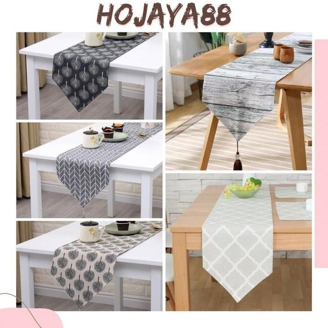BEBAS ONGKIR - taplak meja makan Modern / Taplak Meja Linen Modern