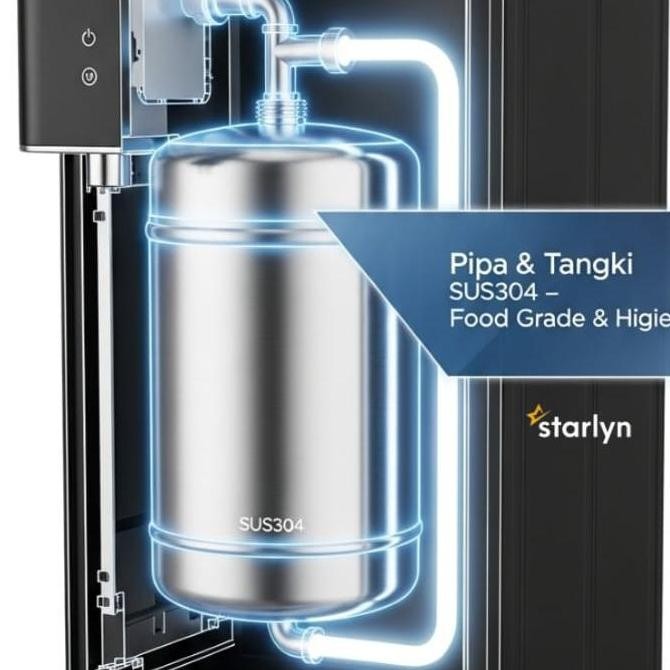 Modena Dd1314Babk Dispenser Air Galon Bawah - Bottom Loading Panas, Dingin, & Normal