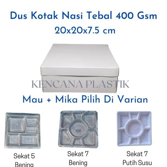 

Baru Box Nasi Polos 20X20 Dus Makanan Karton Putih Ekonomis