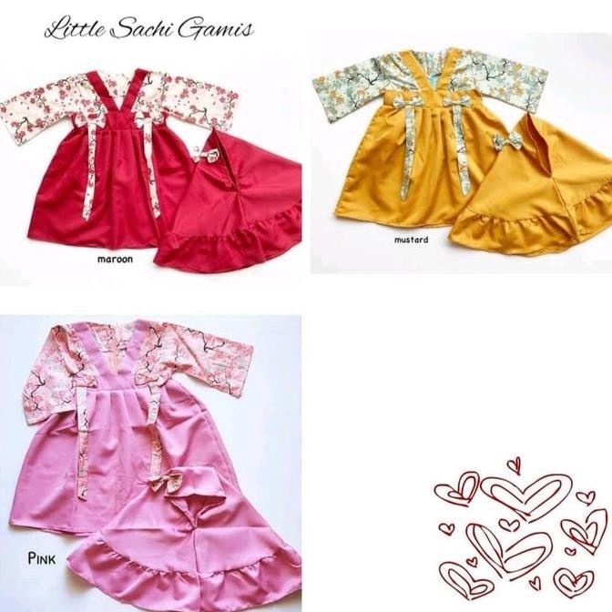 BAJU GAMIS DRESS GAUN JILBAB HANBOK SACHI ANAK BAYI PEREMPUAN