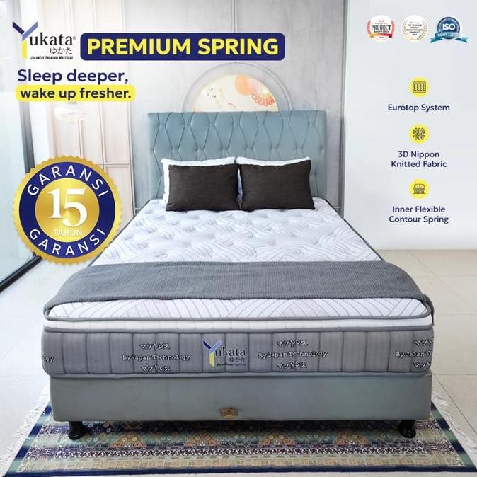 Kasur Spring Bed Yukata Premium Spring - Tebal 28Cm | 100X200, 120X200, 160X200, 180X200, 200X200 Fu