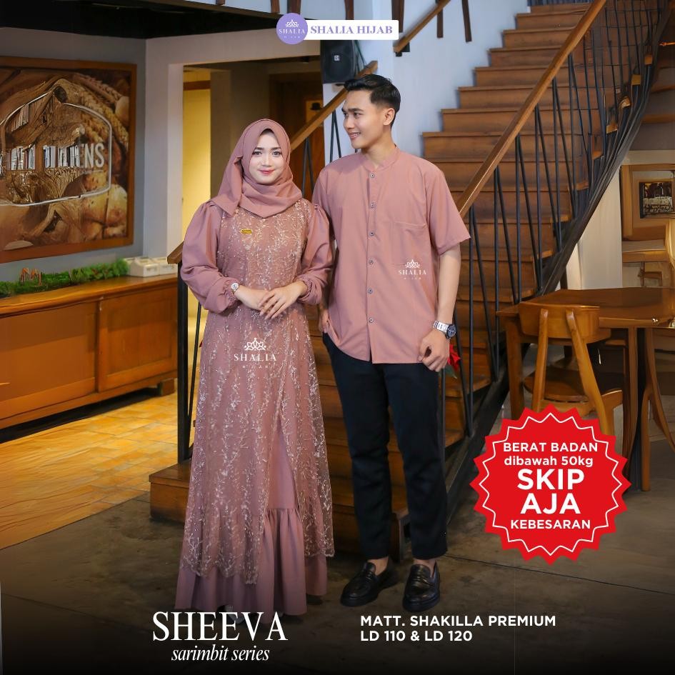 Bsh Sheeva Dress Sarimbit Couple Keluarga Luxury | Gamis Koko Brokat Tile Premium Busui Muslim Konda