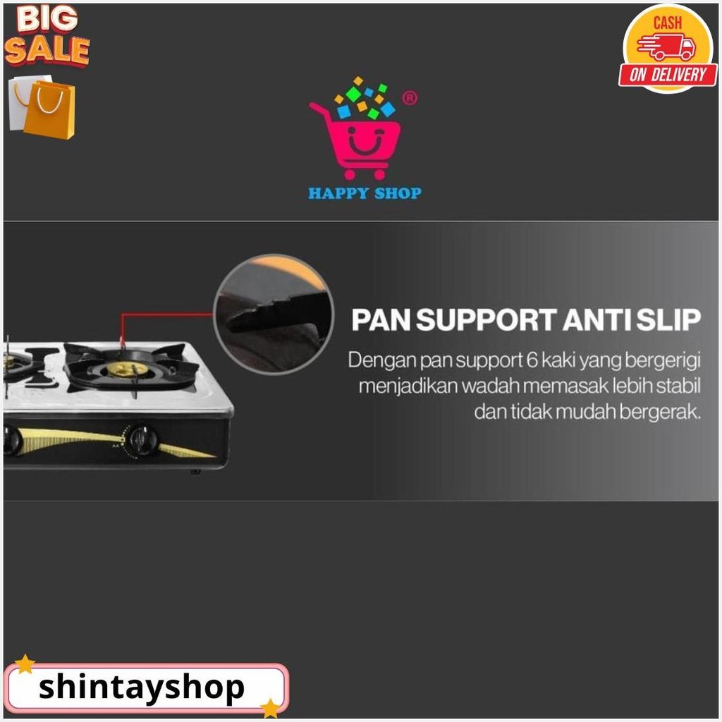 Rinnai Kompor 3 Tungku Ri-603 E Original Produk