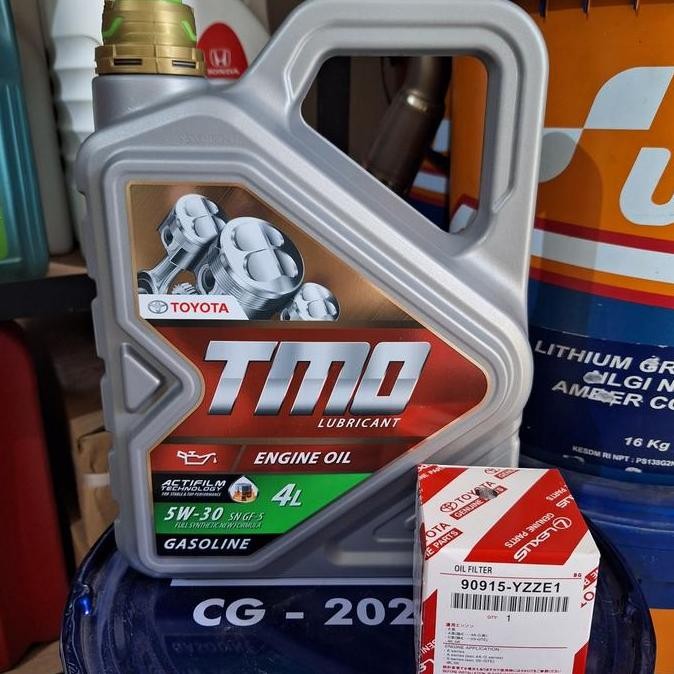 TERBARU - Oli Mesin TMO 5W-30 Paket oli filter 4 Liter Yaris Sienta