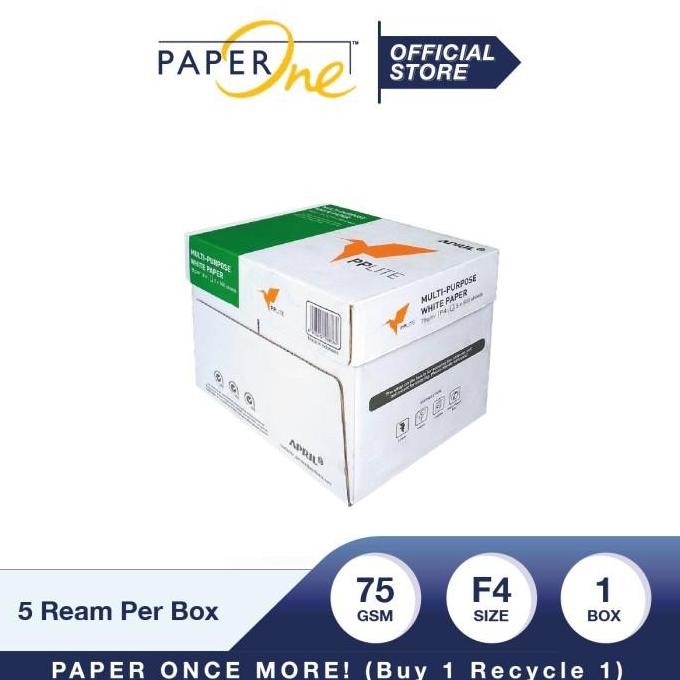 

BEBAS ONGKIR - PP Lite Kertas F4 75gr Copier 1 Box (2500 lembar) Kertas HVS B2B