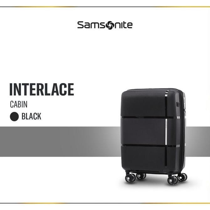 NEW Samsonite Koper Hardcase Interlace Cabin 20 inch Exp V2 - Black