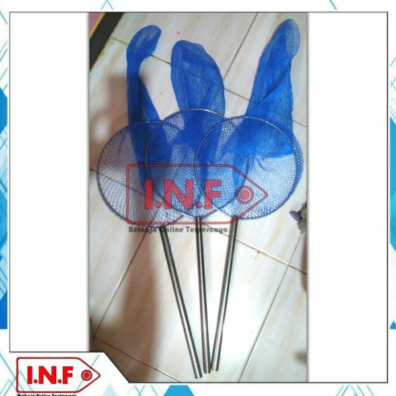 Lp_12 Jaring Serok Ikan Siap Pakai / Bahan Full Stainless / Serokan Ikan Ukuran Besar / Serok Ikan P