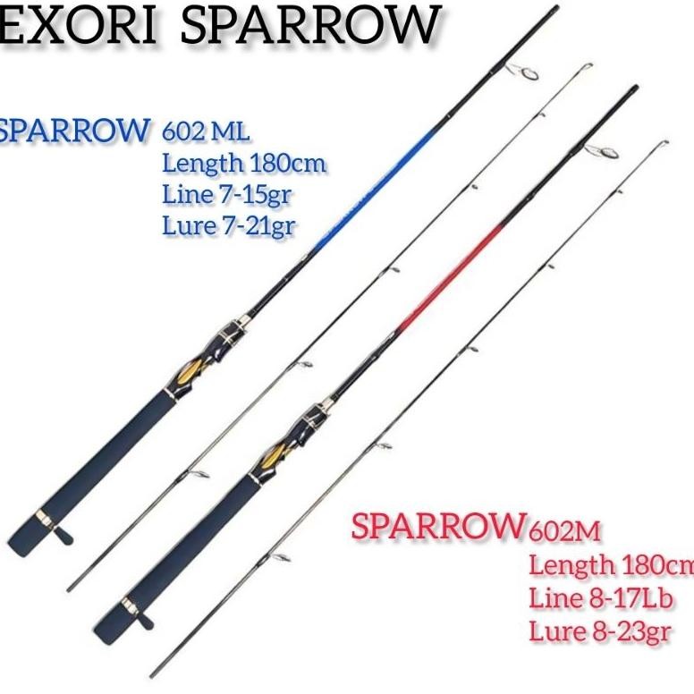 Terlaris Joran Exori Sparrow 602M 602Ml Carbon Solid Stopper Jalu Joran Pancing