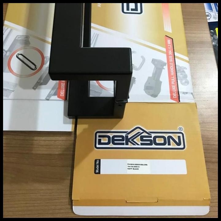PULL HANDLE DEKKSON DELUXE SQ PH 809 30X15X380X350 BLACK BROWN WHITE