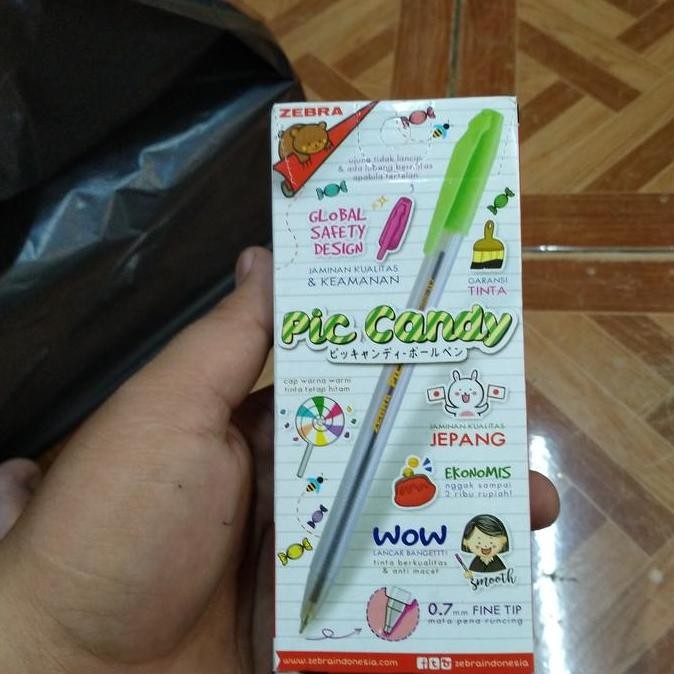

Pulpen Zebra Pick Candy O,7