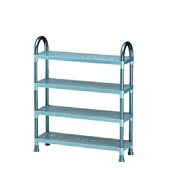 Rak Sepatu/Sendal Plastik, Lion Star, Susun 4.