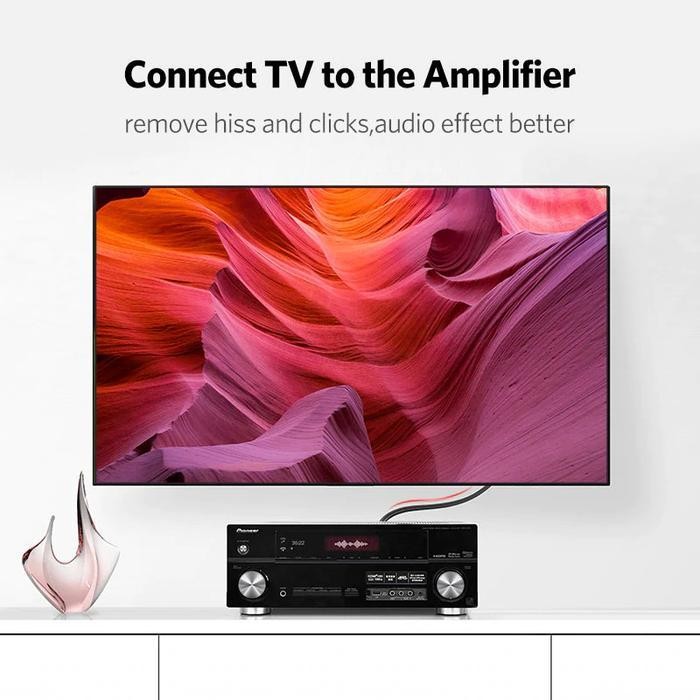 UGREEN 10519 KABEL RCA AUDIO CABLE AMPLIFIER TV HEAD UNIT SOUND MOBIL Terbaik Berkualitas