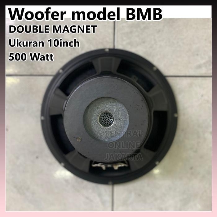 SPEAKER WOOFER 10 inch MODEL BMB 500 Watt DOUBLE MAGNET 10inch 10in Terbaru Berkualitas